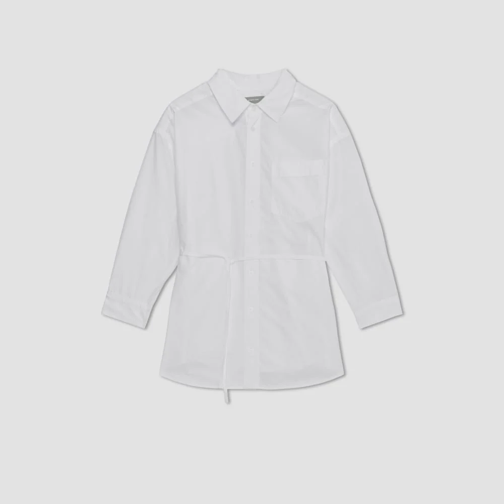 The Poplin Tie Back Shirt | White - Image 2