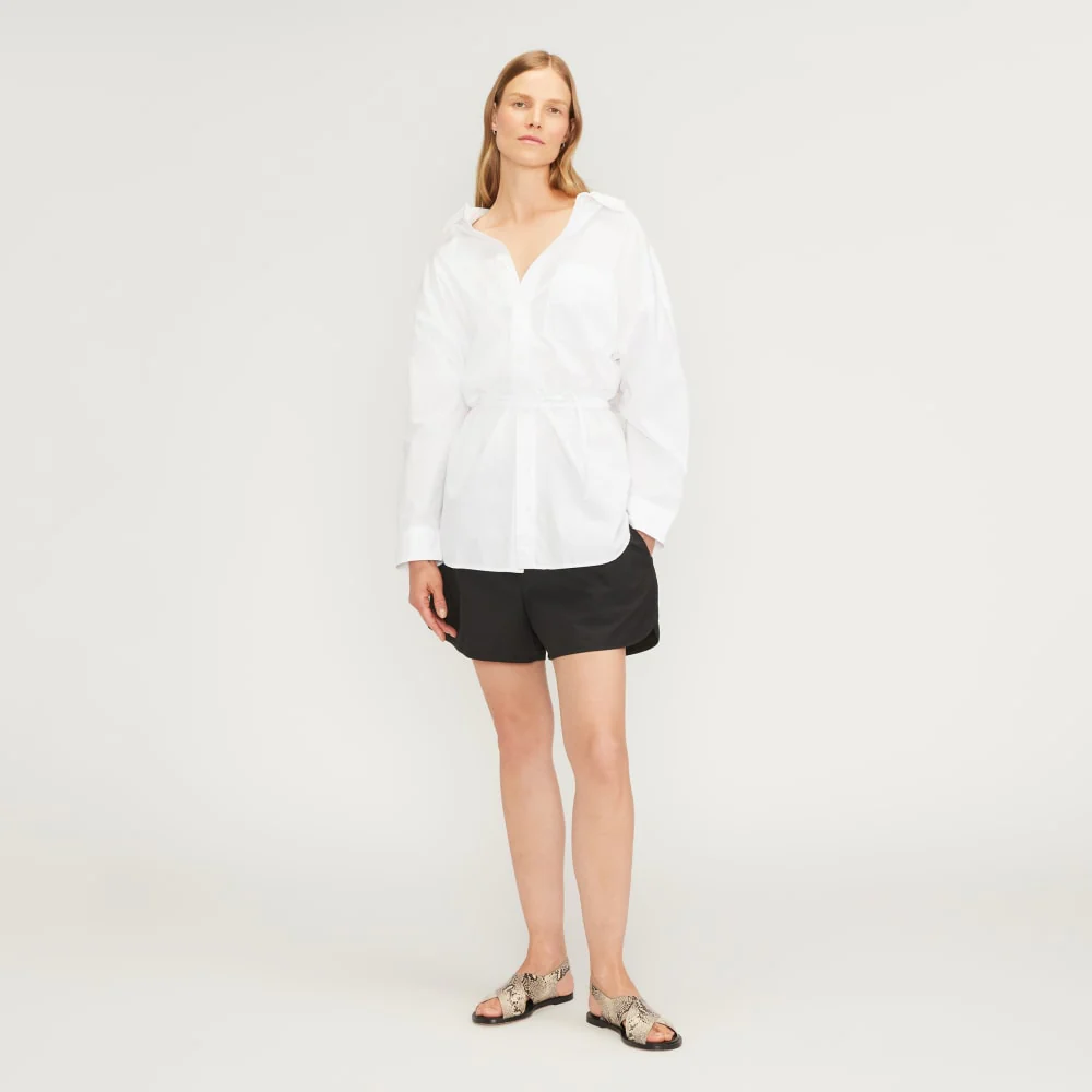 The Poplin Tie Back Shirt | White - Image 6