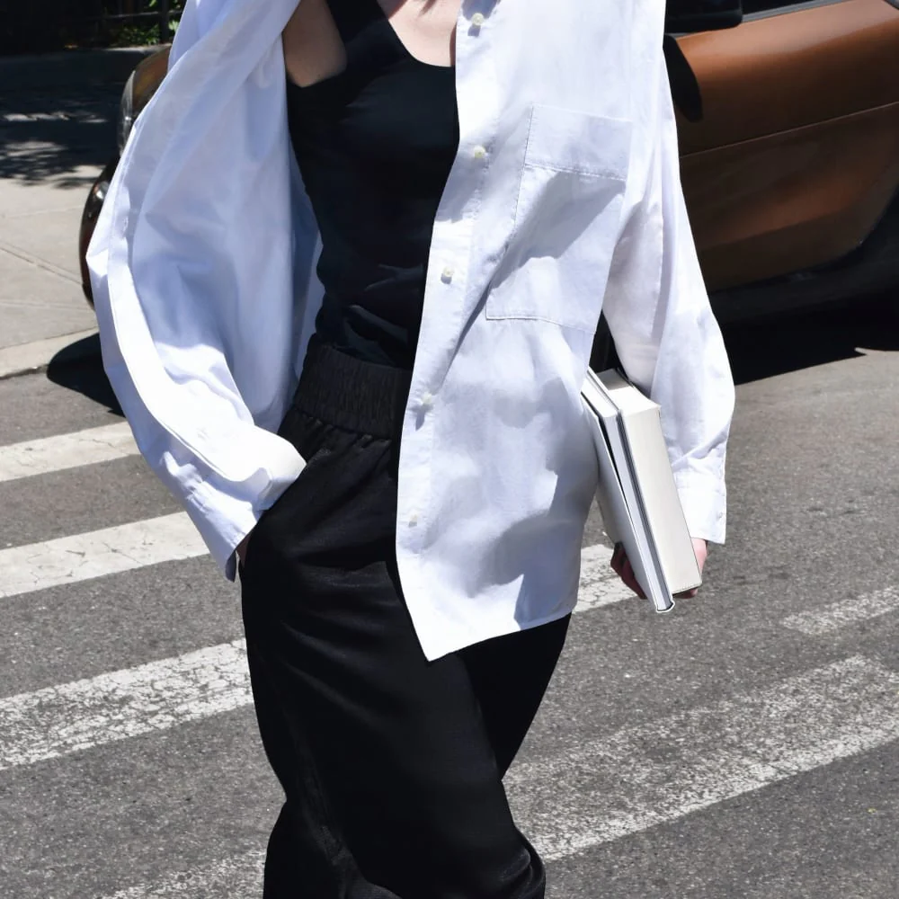 The Poplin Tie Back Shirt | White - Image 8