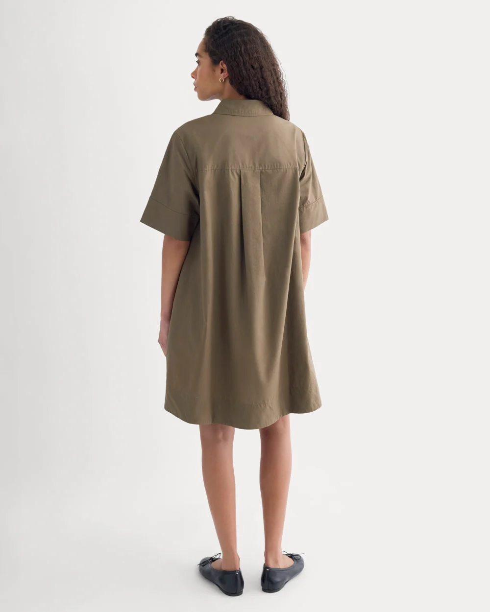 Popover Mini Shirtrdress in Ultrasoft Cotton | Beech - Image 4