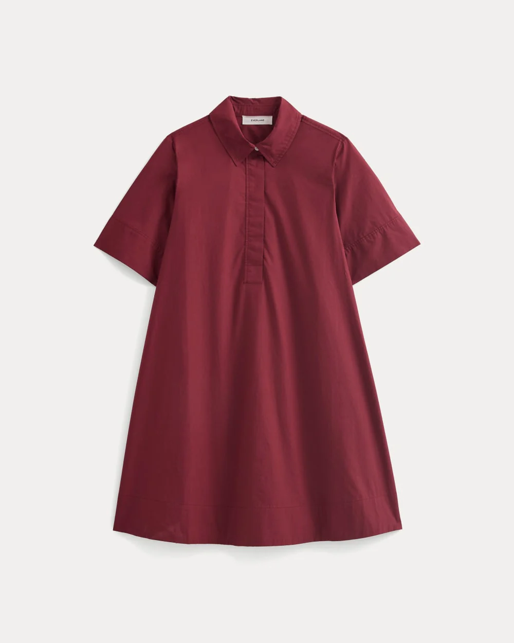 Popover Mini Shirtrdress in Ultrasoft Cotton | Pomegranate - Image 2