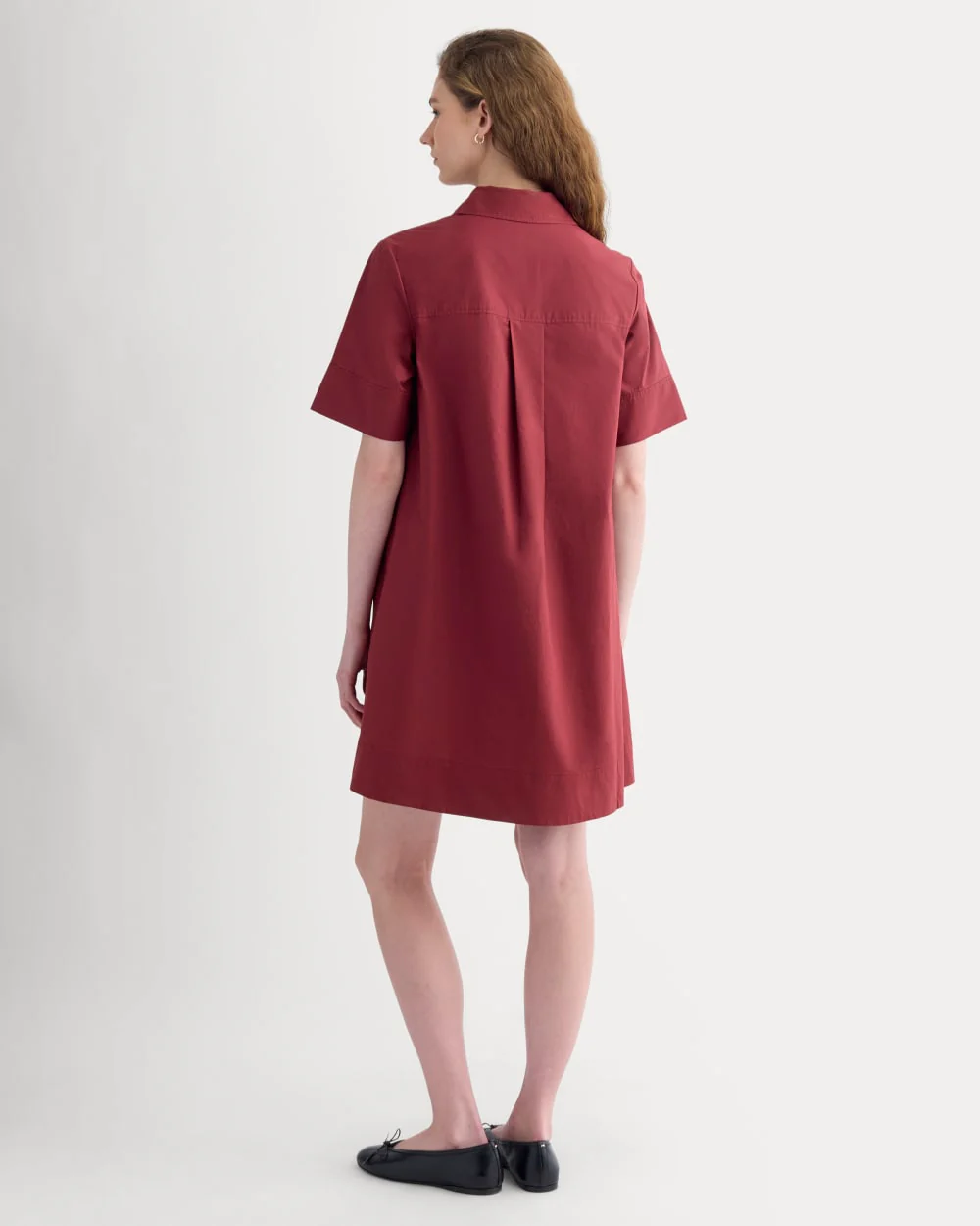 Popover Mini Shirtrdress in Ultrasoft Cotton | Pomegranate - Image 5
