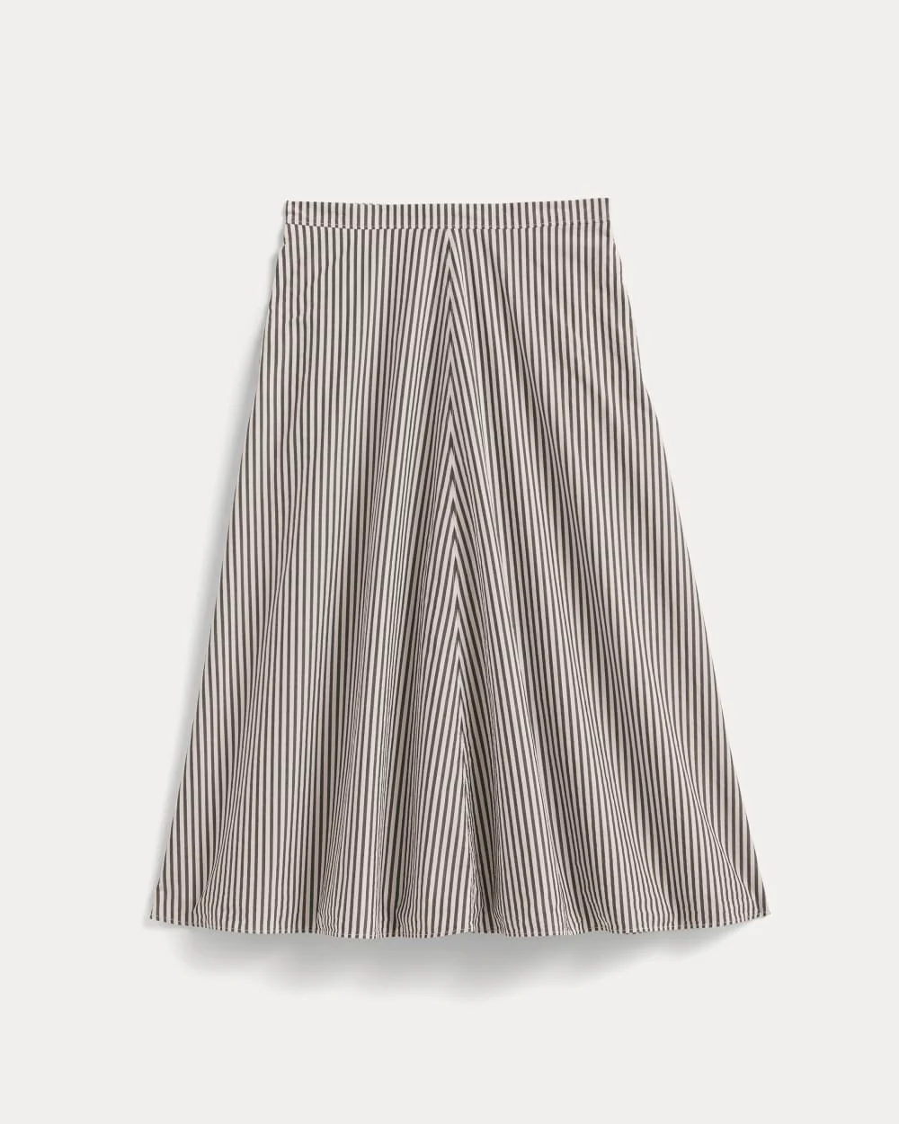 The Midi Skirt in Ultrasoft Cotton | Optic White / Black - Image 2