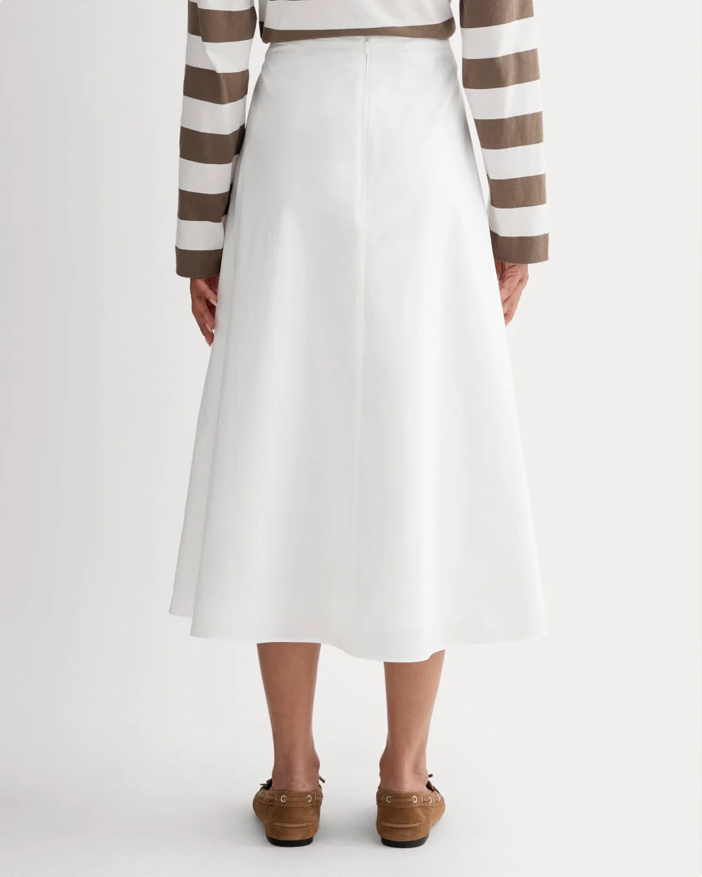 The Midi Skirt in Ultrasoft Cotton | White - Image 5