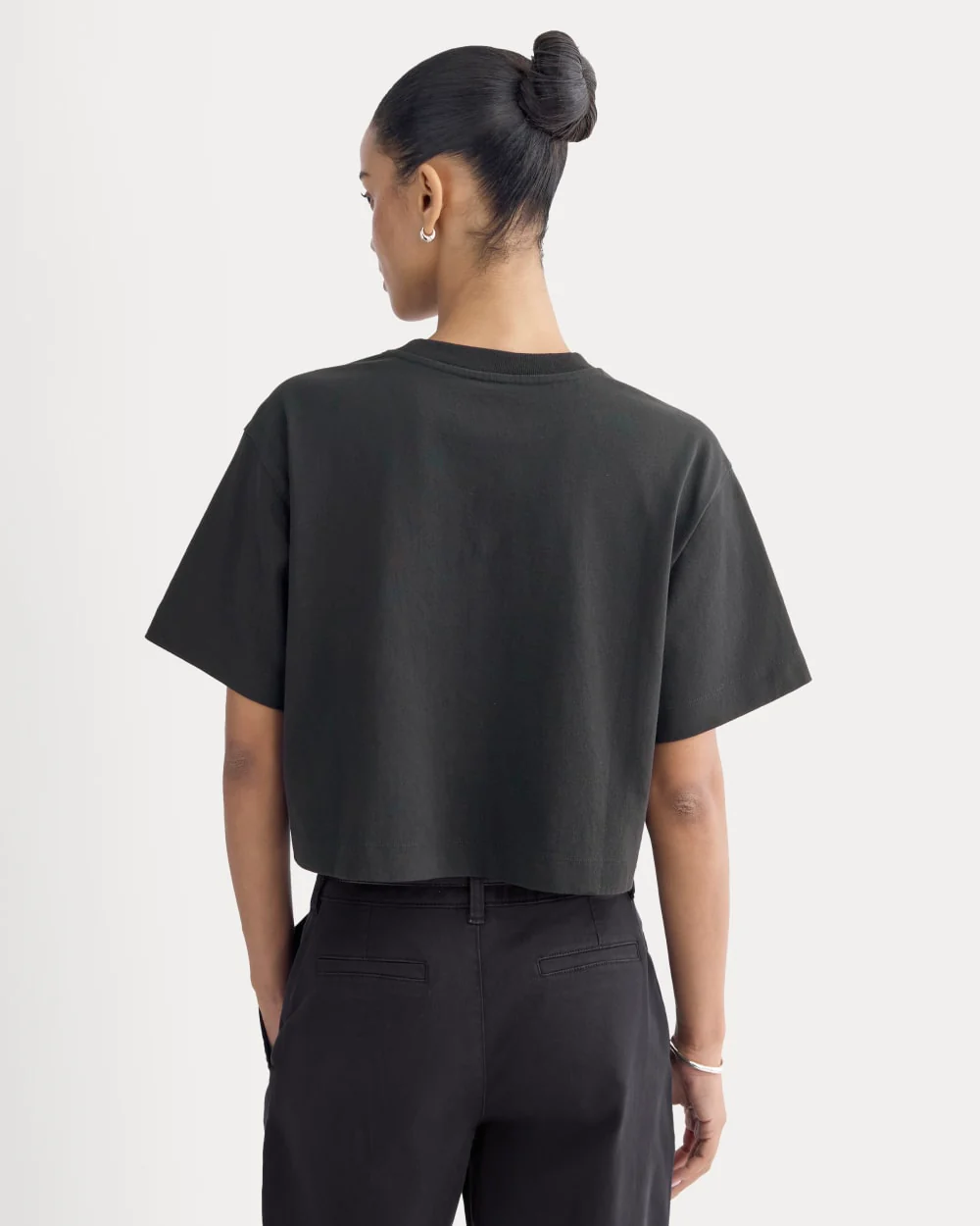 The Premium Weight Cropped Tee | Black - Image 4