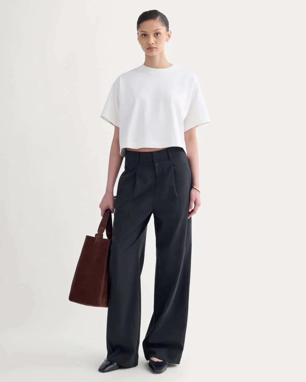 The Premium Weight Cropped Tee | Bone - Image 3