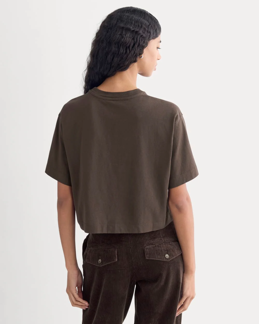 The Premium Weight Cropped Tee | Coffee Bean - Image 6