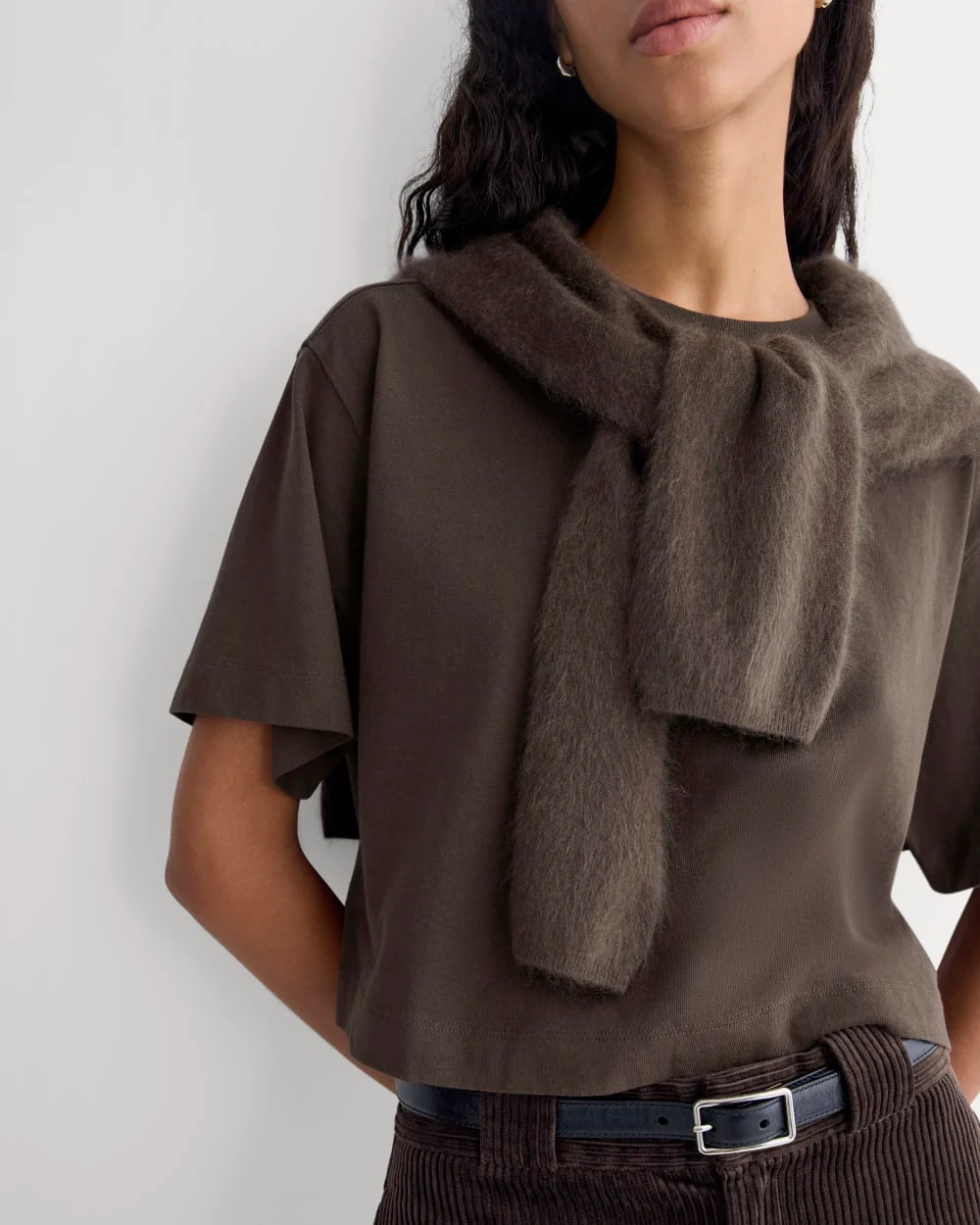 The Premium Weight Cropped Tee | Coffee Bean - Image 8