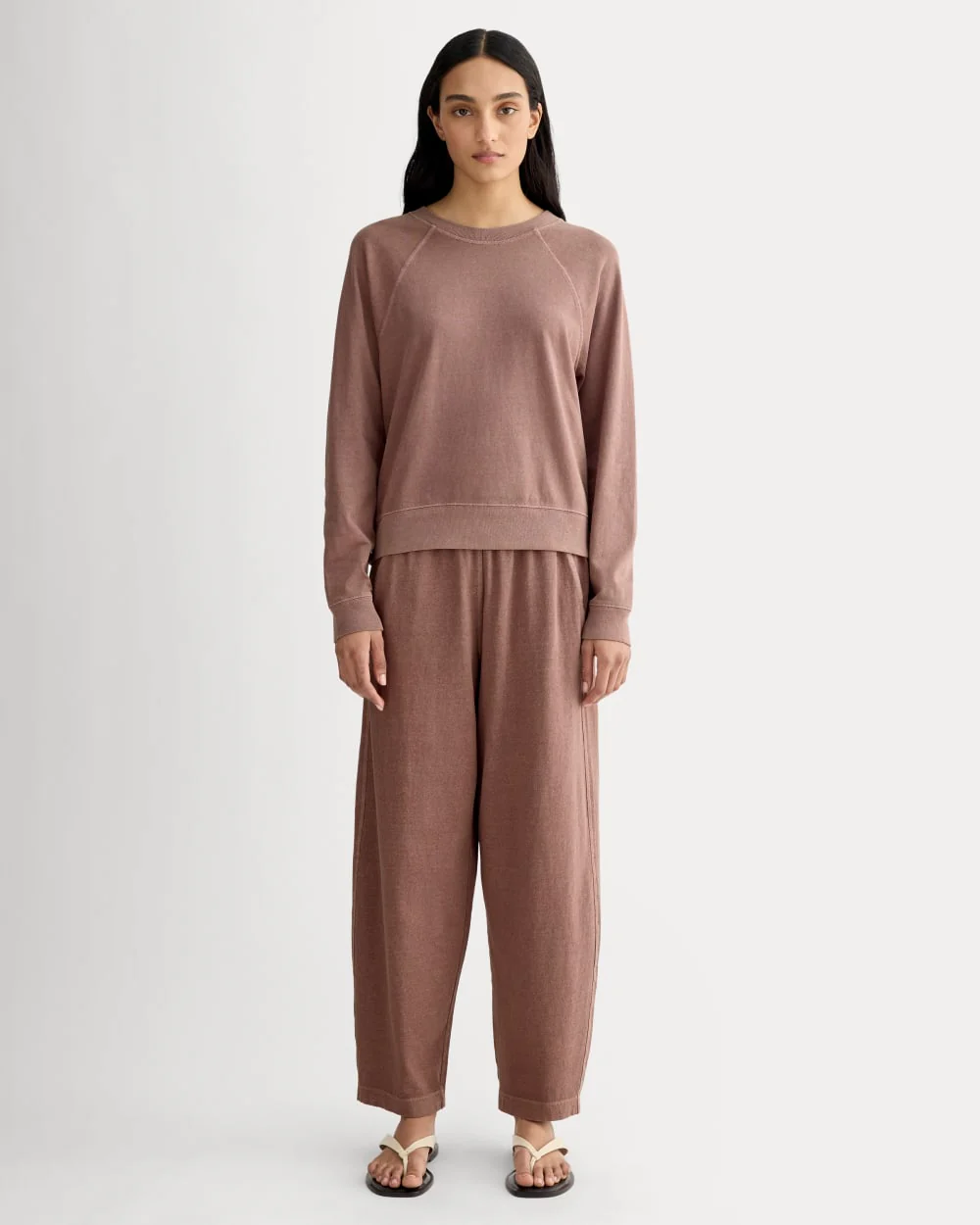 The Off-Duty Long-Sleeve Tee | Brown Garment Dye - Image 3