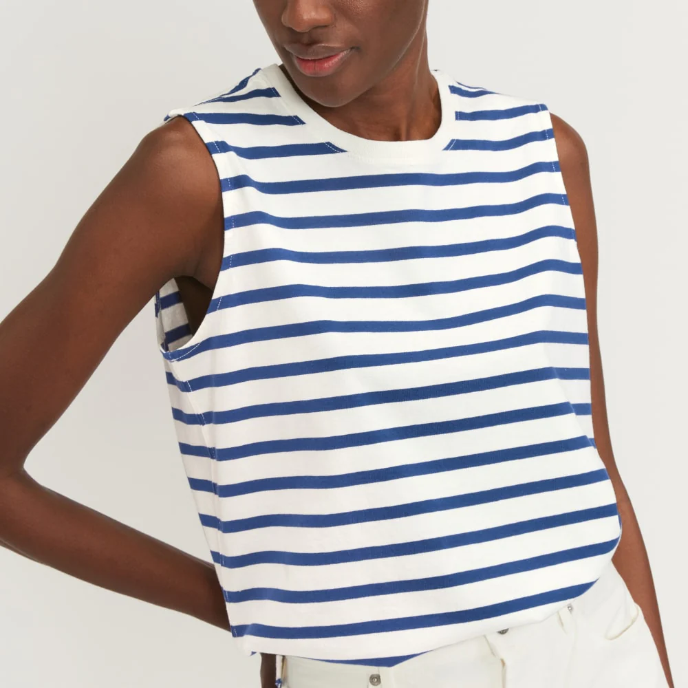 The Mariner Tank | Canvas Tan / Mazarine Blue - Image 4
