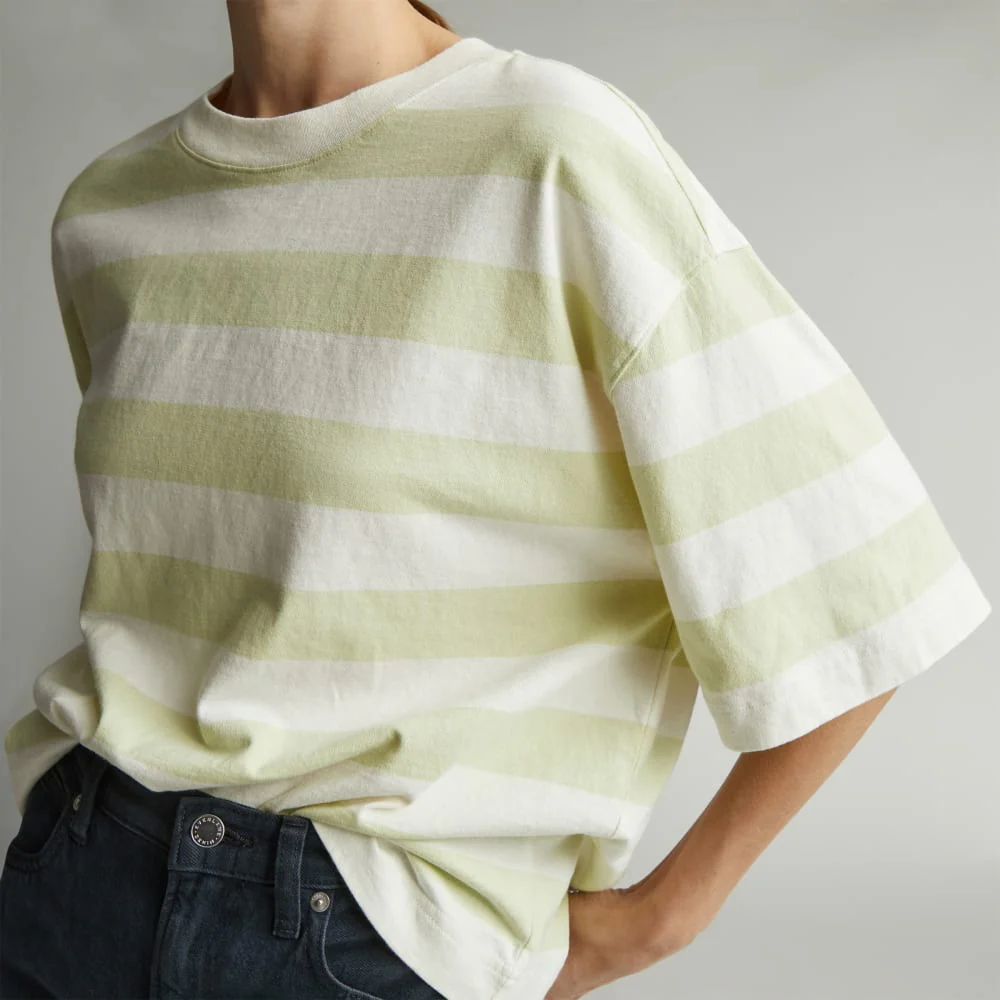 The Premium Weight Relaxed Tee | Seafoam Green / Canvas Tan - Image 3