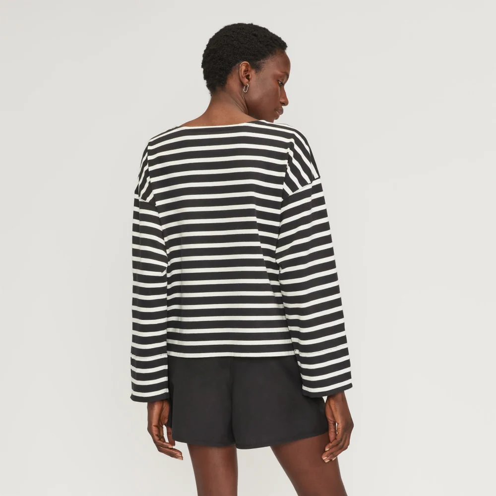 The Premium Weight Oversized Pocket Tee | Black / Canvas Tan - Image 3