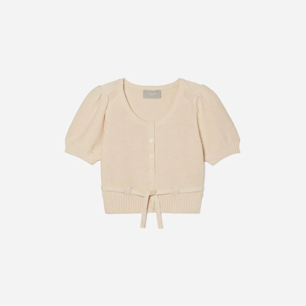 The Puff Sleeve Sweater Top | Parchment
