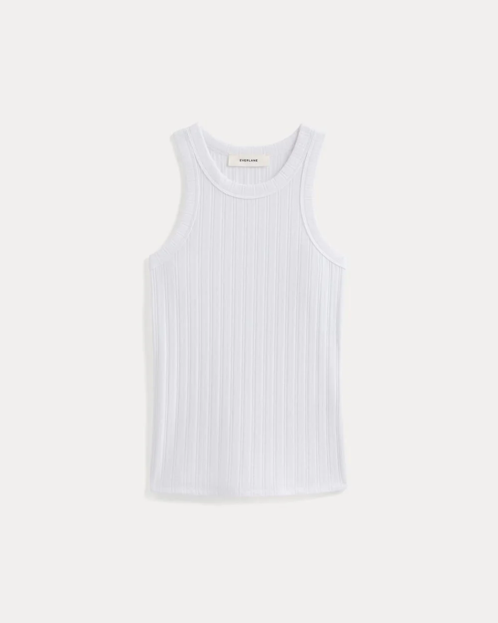 Racerback Tank in Pointelle | White - Image 2