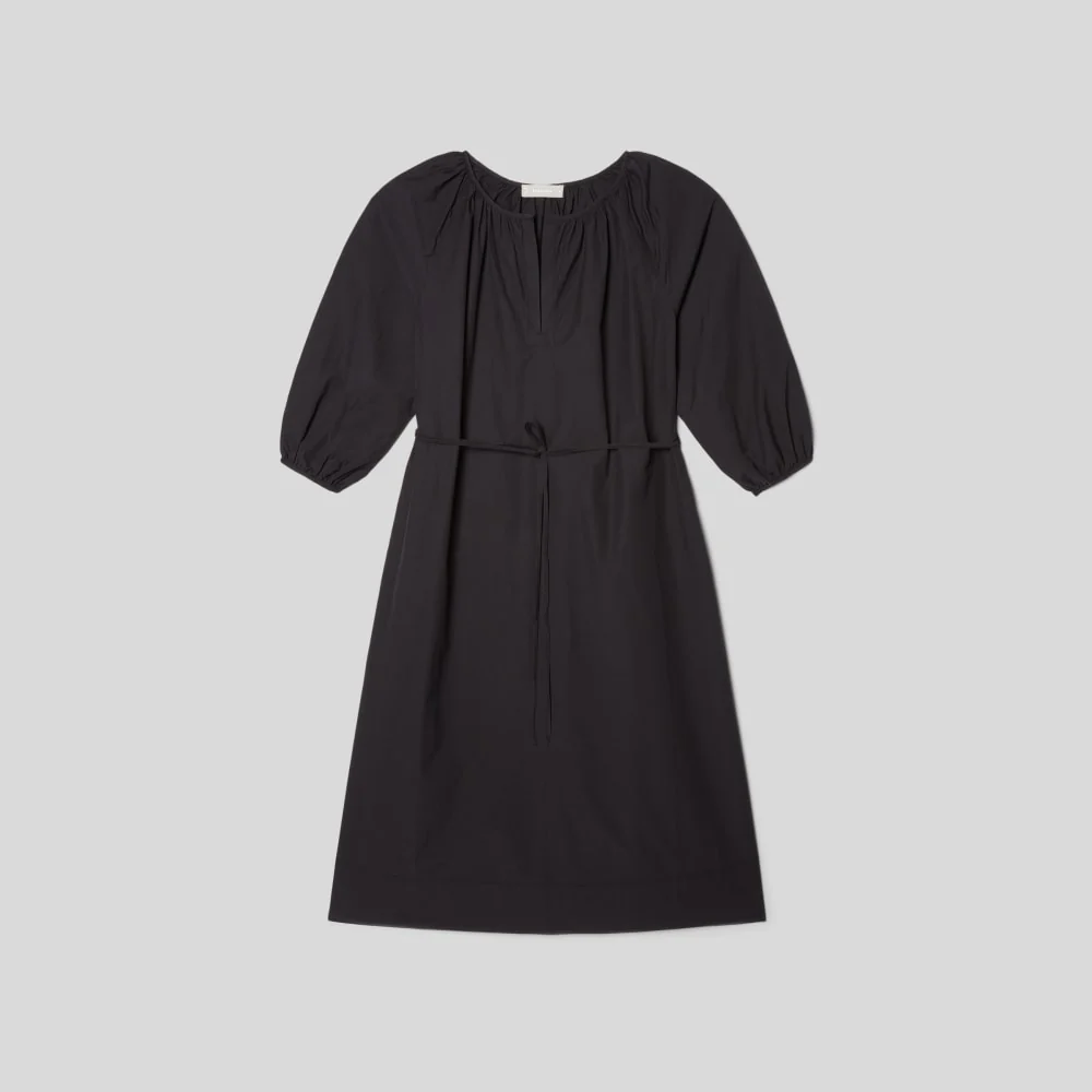 The Raglan Sleeve Poplin Dress | Black - Image 2