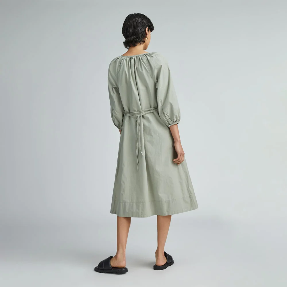 The Raglan Sleeve Poplin Dress | Seagrass - Image 3