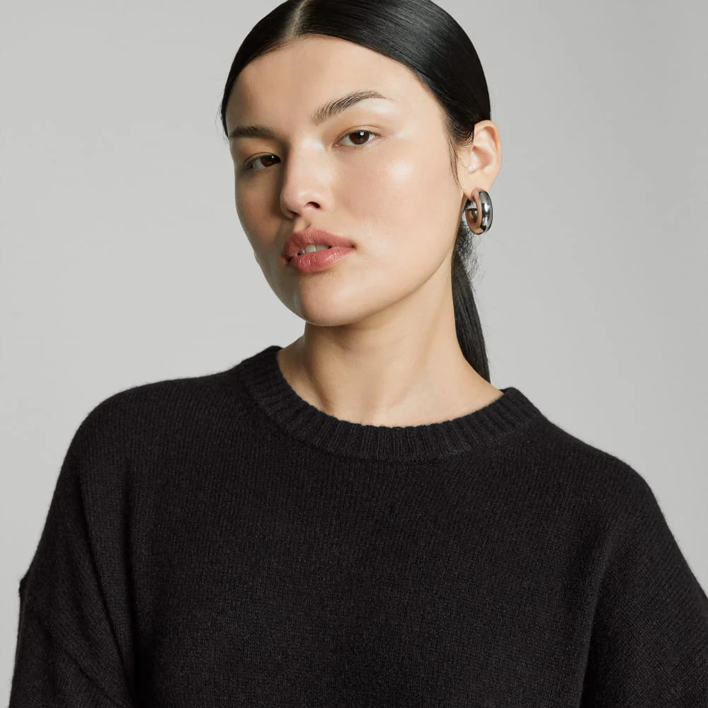 The Cashmere Midi Dress | Black - Image 5