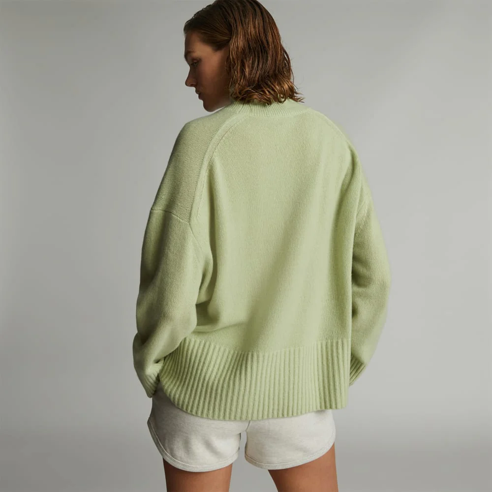The Cashmere Oversized Turtleneck | Seafoam Green - Image 3