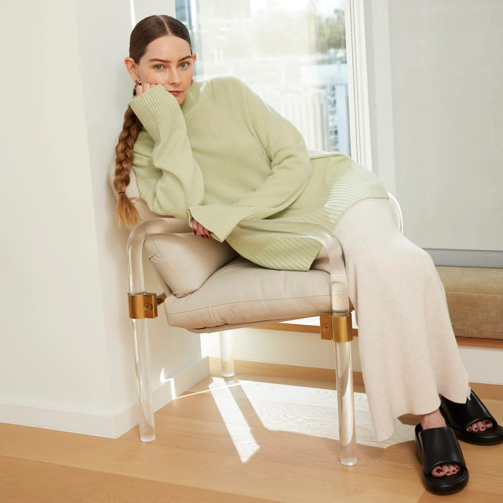 The Cashmere Oversized Turtleneck | Seafoam Green - Image 8