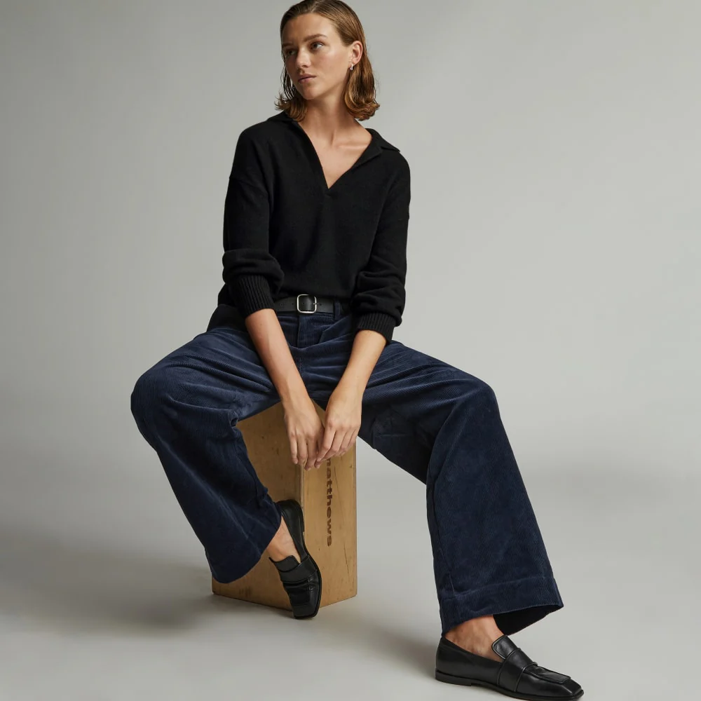 The Cashmere Polo | Black - Image 4