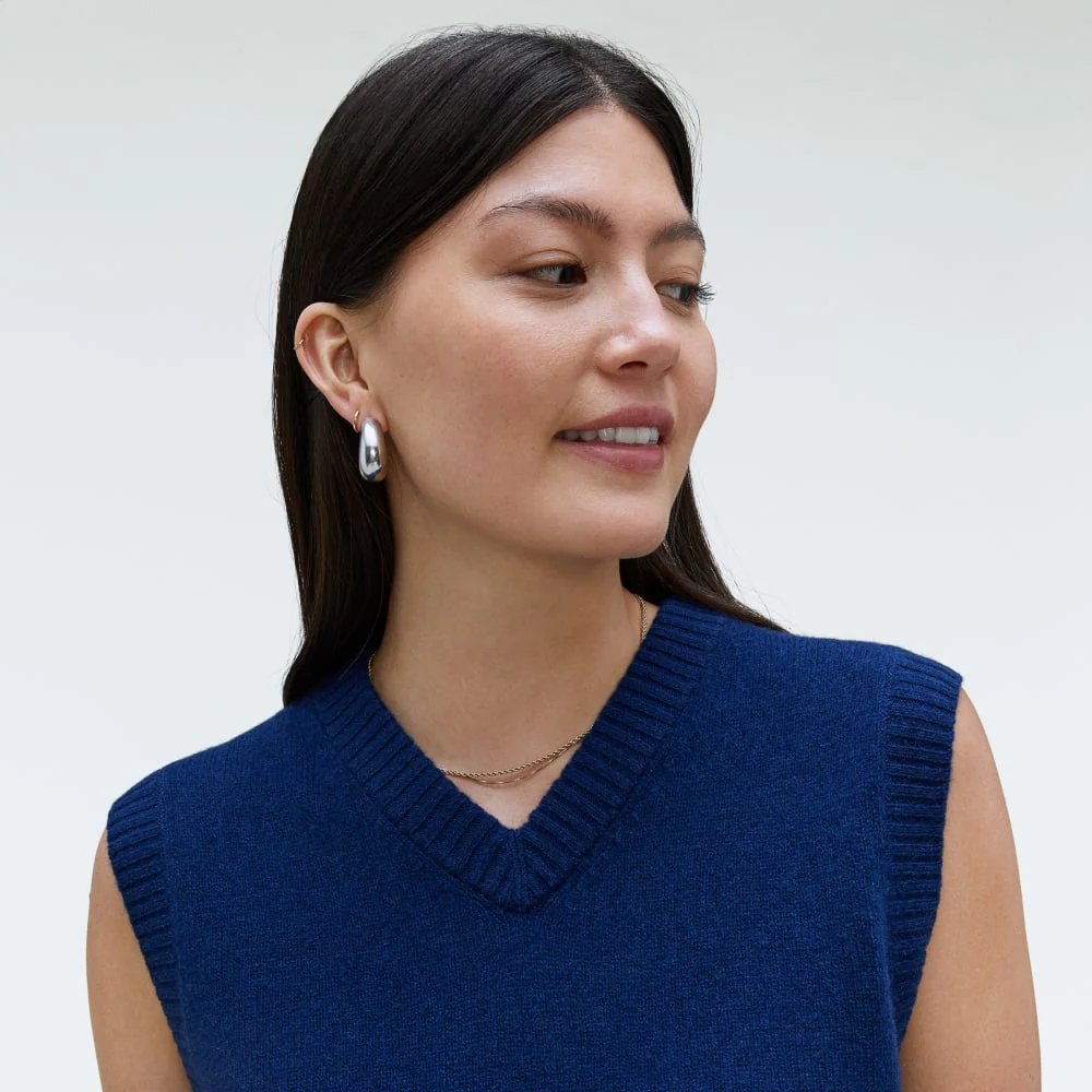 The Cashmere Vest | Bright Navy - Image 4