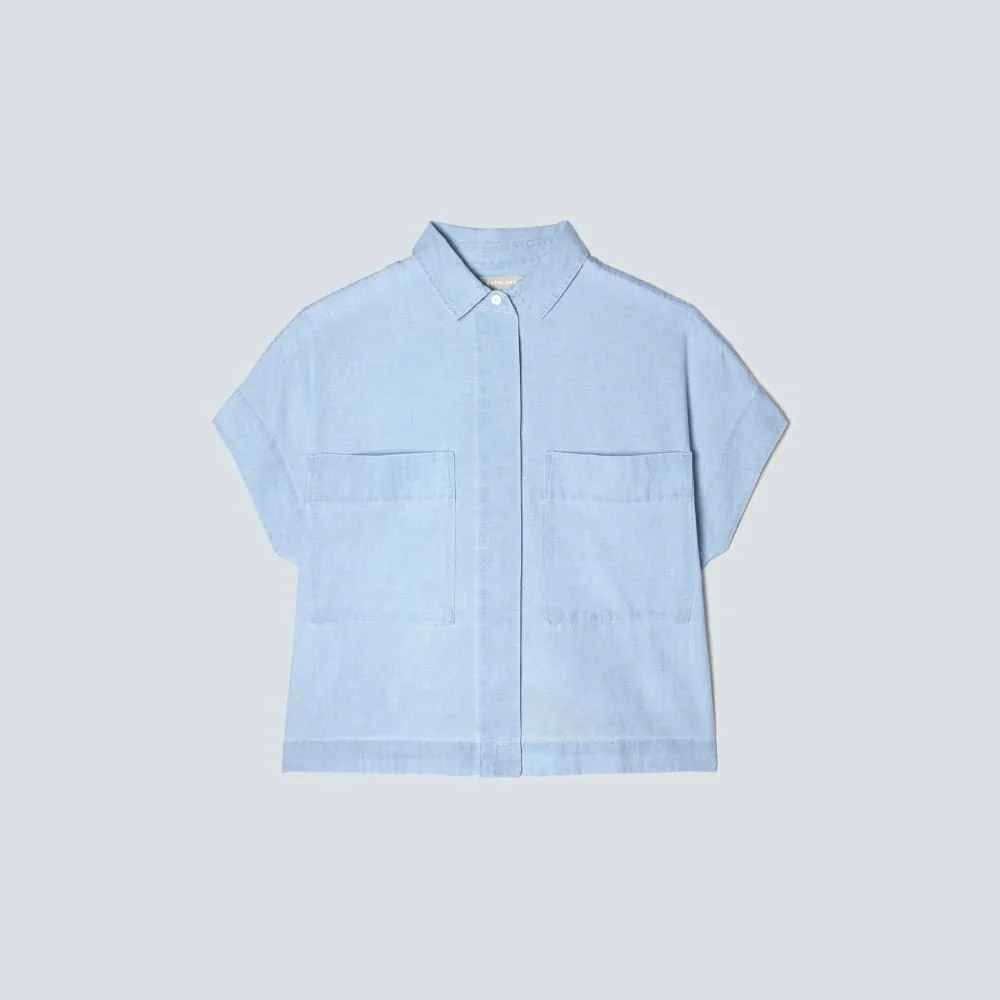 The ReChambray Box Shirt | Icy Blue - Image 2