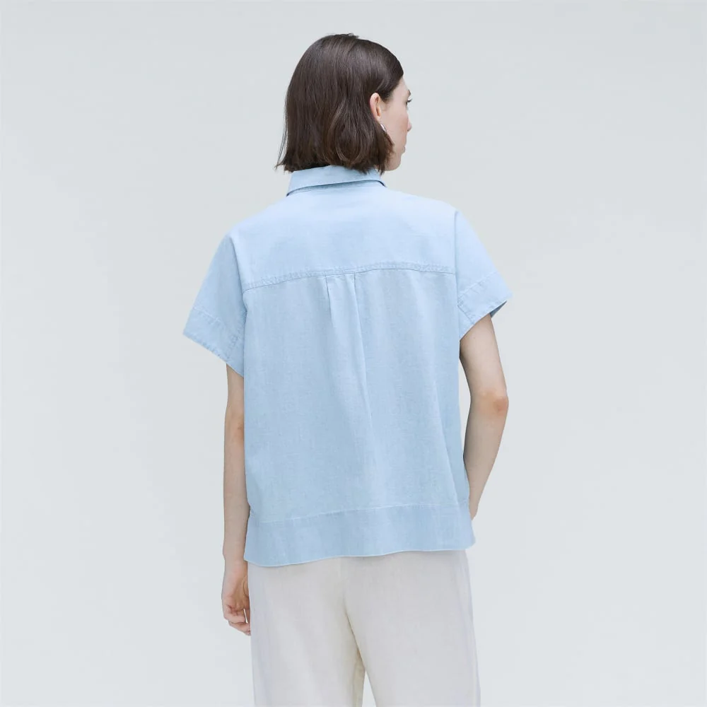 The ReChambray Box Shirt | Icy Blue - Image 3