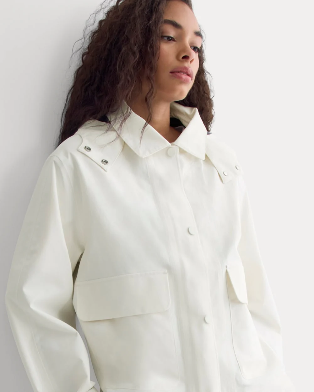 Re:Cycled Nylon Barrel Jacket | Bone - Image 4