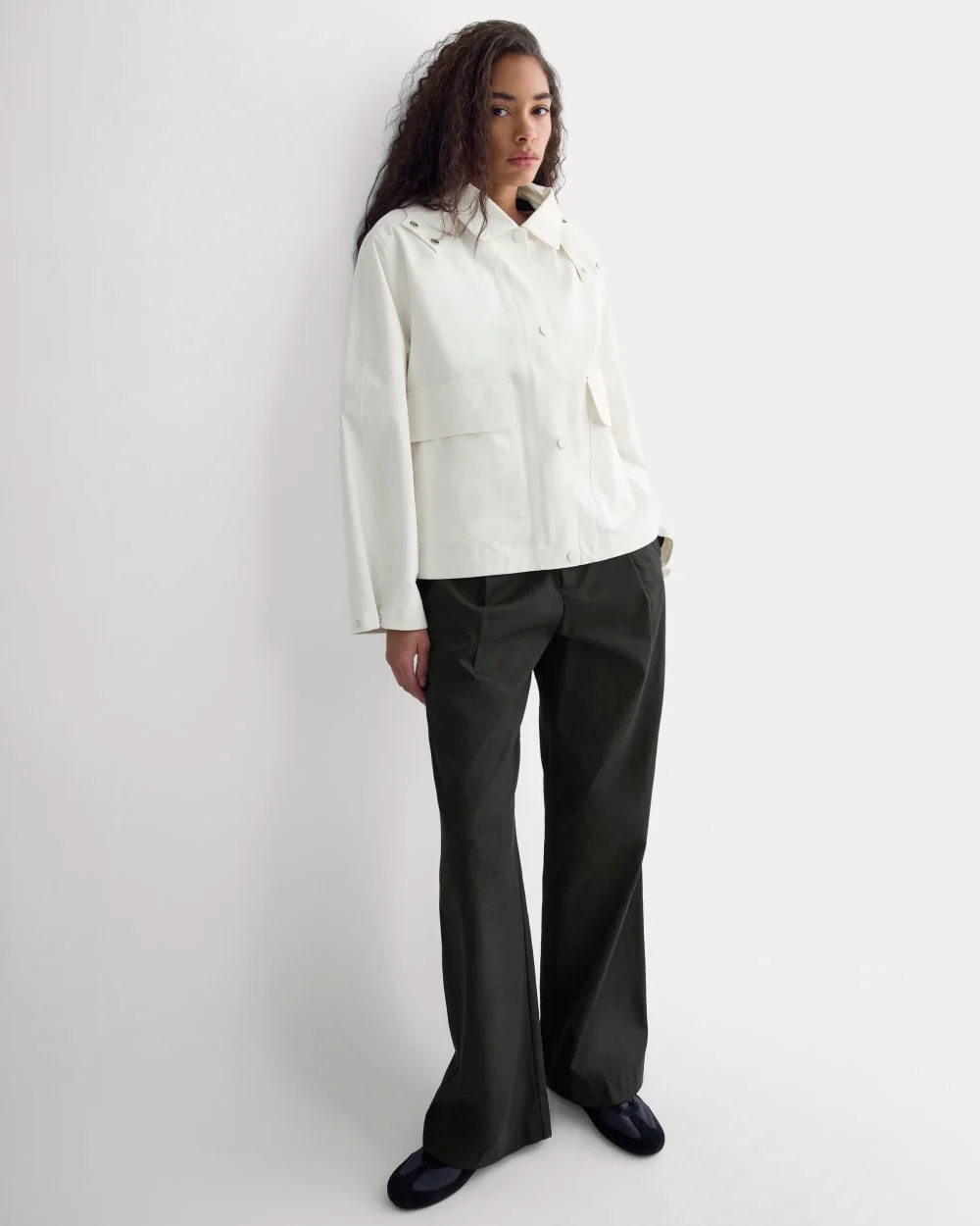 Re:Cycled Nylon Barrel Jacket | Bone - Image 6