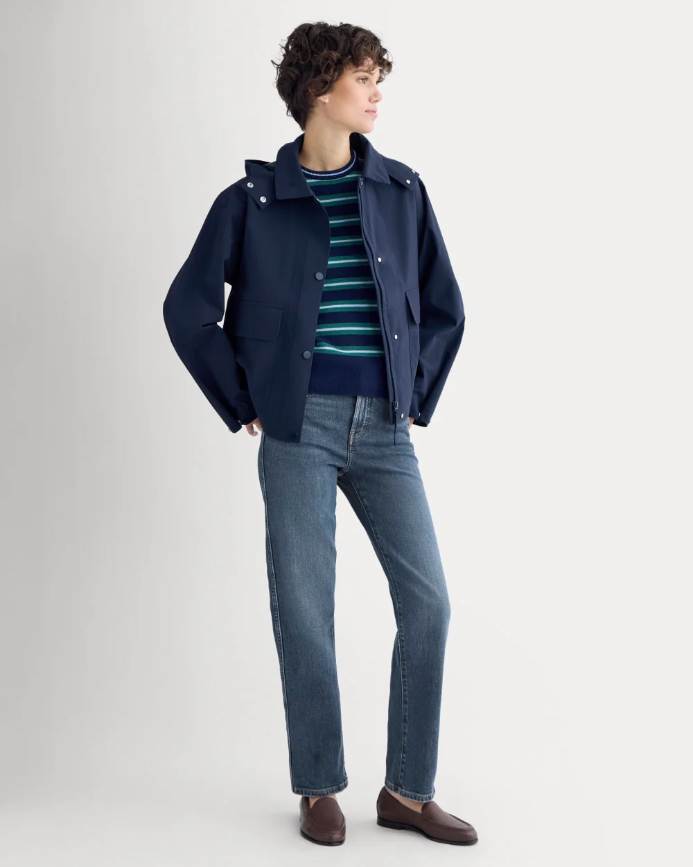 Re:Cycled Nylon Barrel Jacket | Deep Navy - Image 3