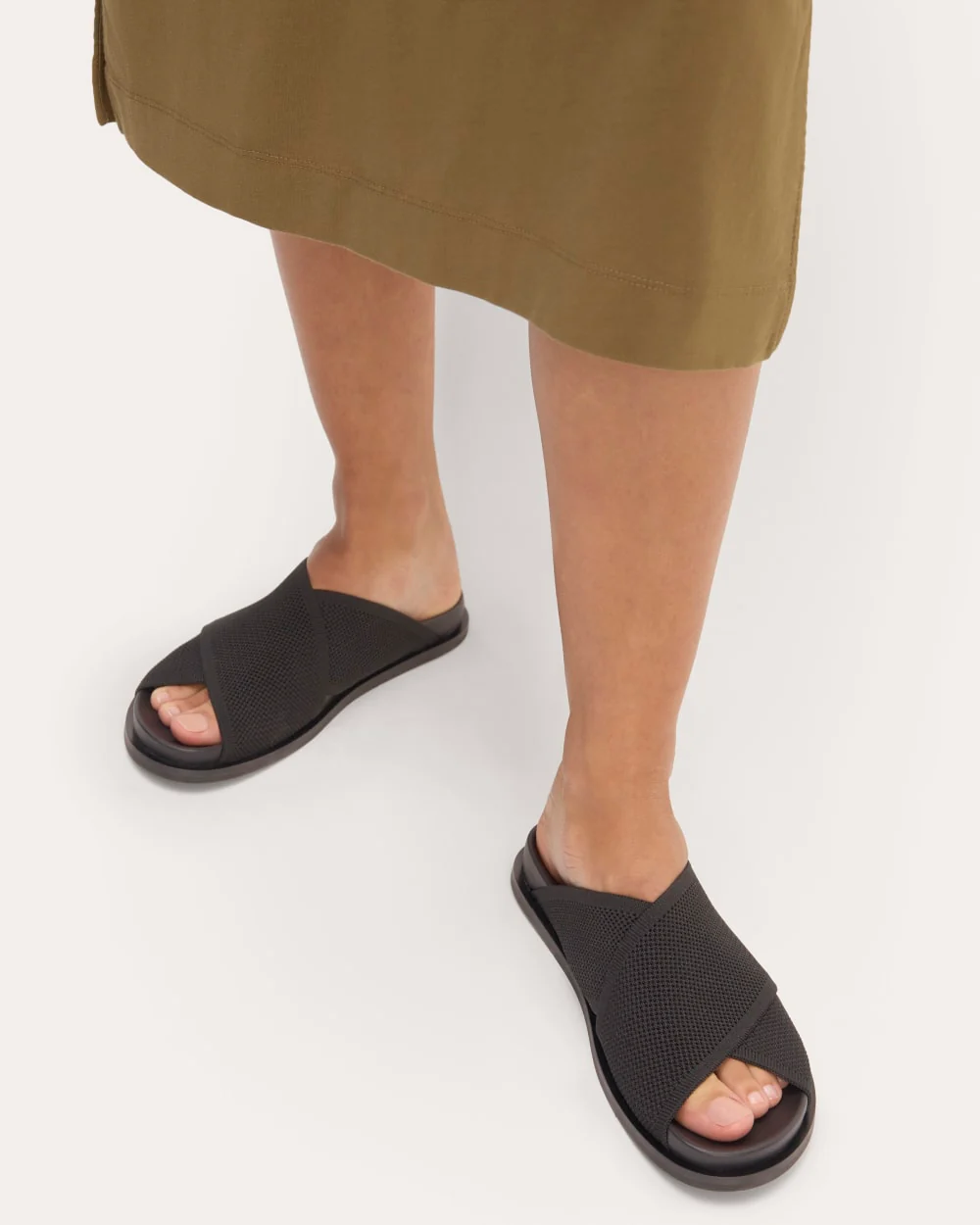 The ReKnit Form Crossover Sandal | Black - Image 2