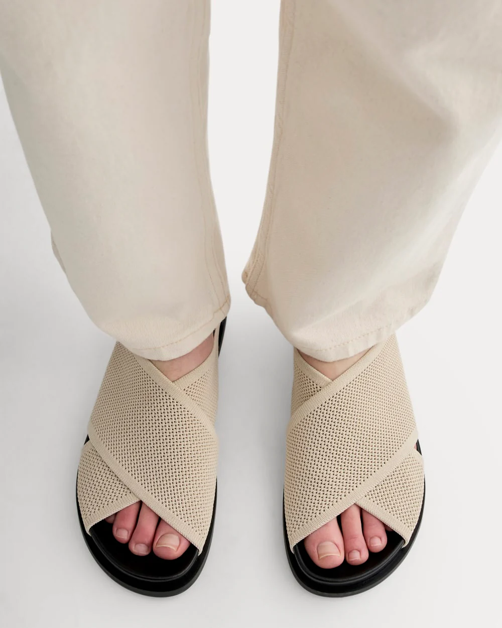 The ReKnit Form Crossover Sandal | Sandshell - Image 5