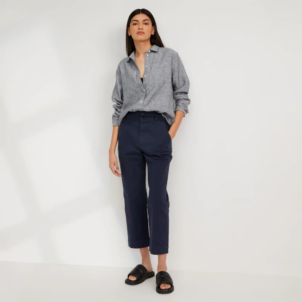 The Must-Have Shirt in Linen | Canvas Tan / Navy - Image 6