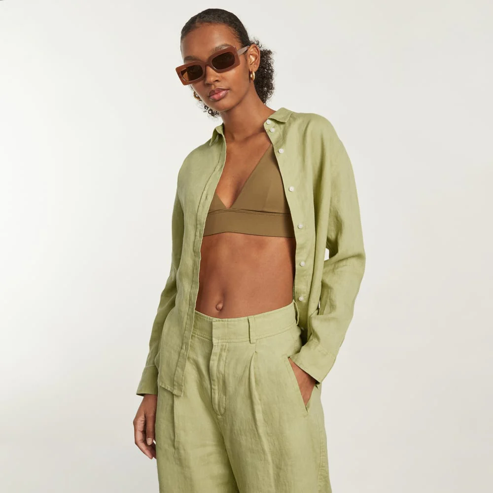 The Must-Have Shirt in Linen | Leek - Image 2