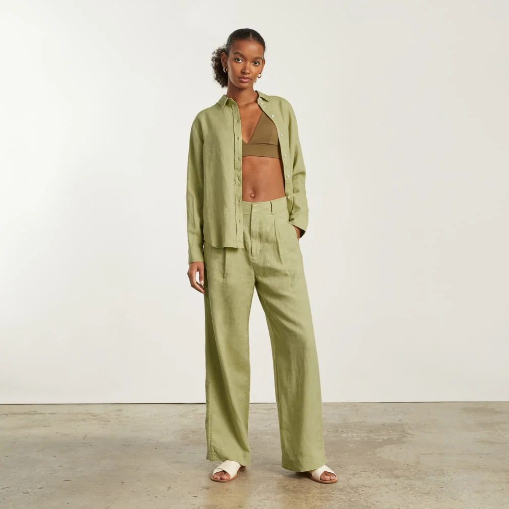 The Must-Have Shirt in Linen | Leek - Image 7