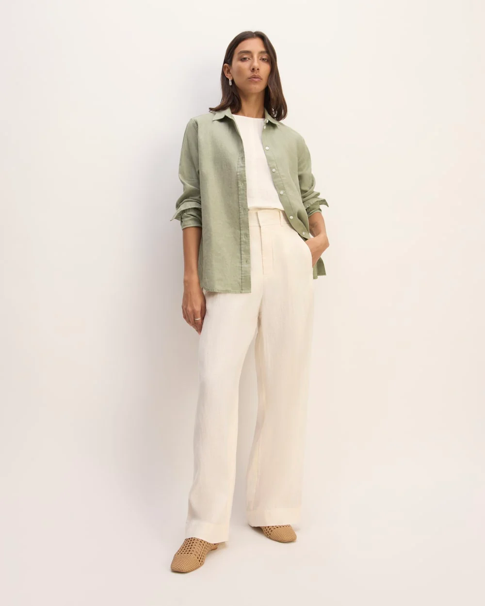 The Must-Have Shirt in Linen | Sage Green - Image 3