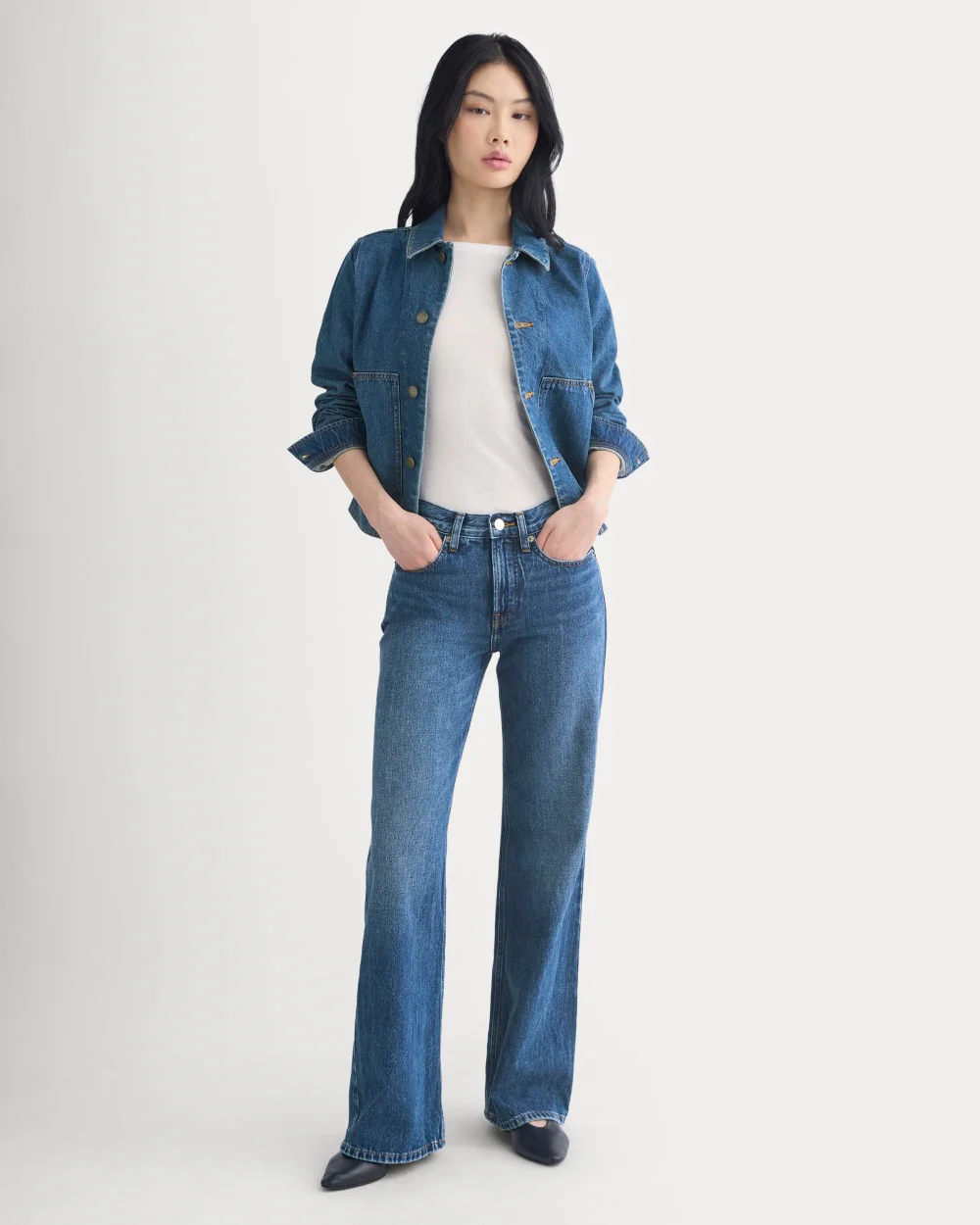 Relaxed Mid-Rise Bootcut Jean | Dark Indigo - Image 3