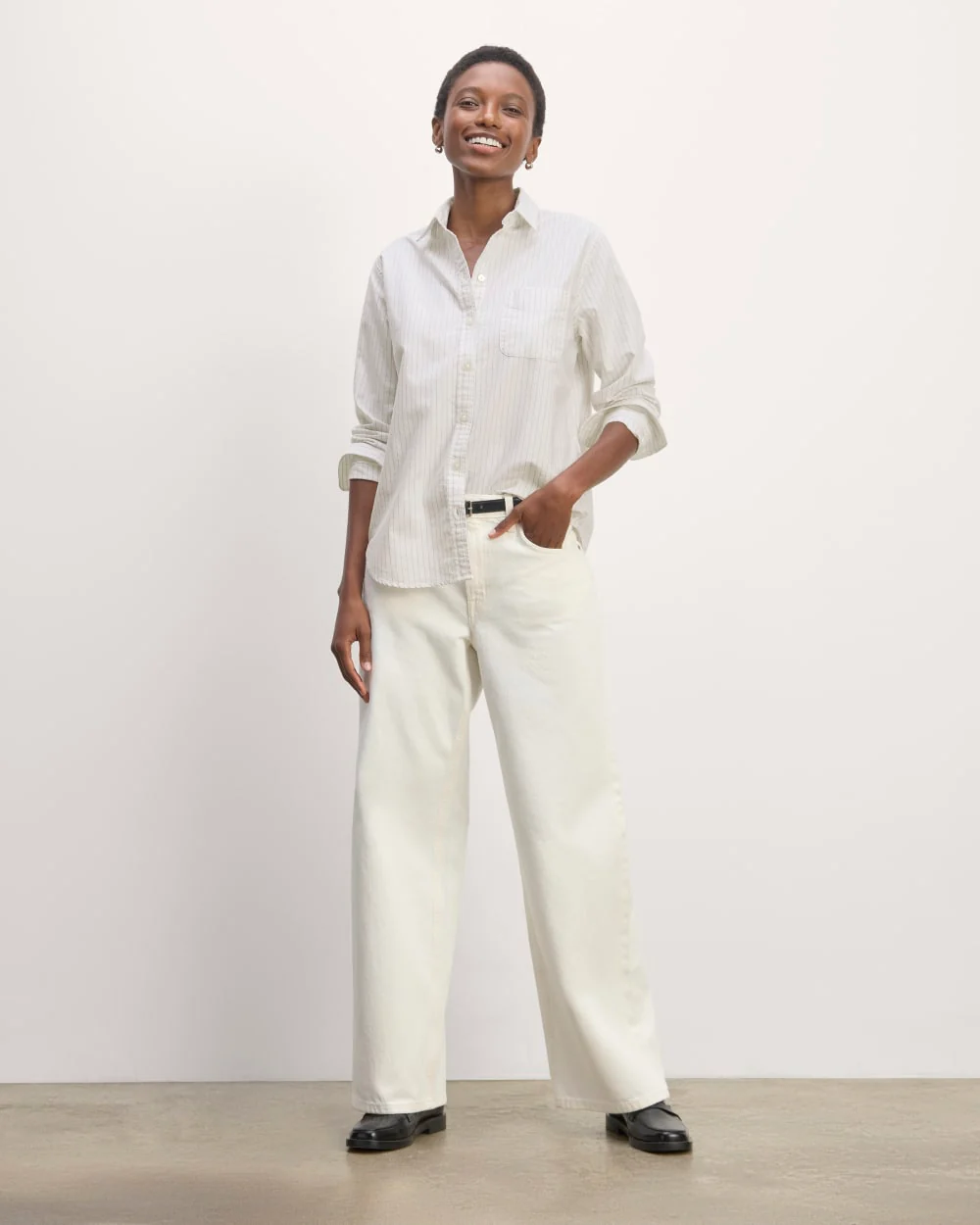 The Must-Have Oxford Shirt | White / Black - Image 3