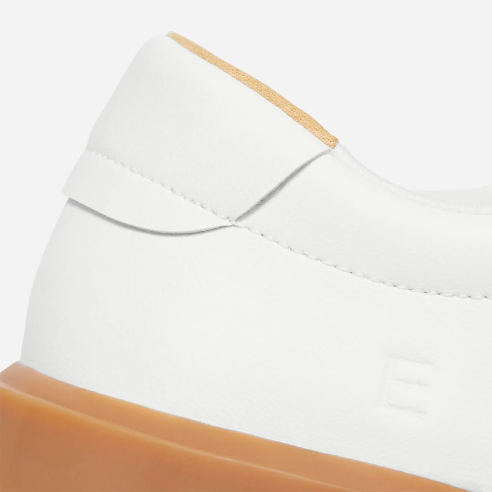 The ReLeather® Tennis Shoe | White / Gum Sole - Image 8