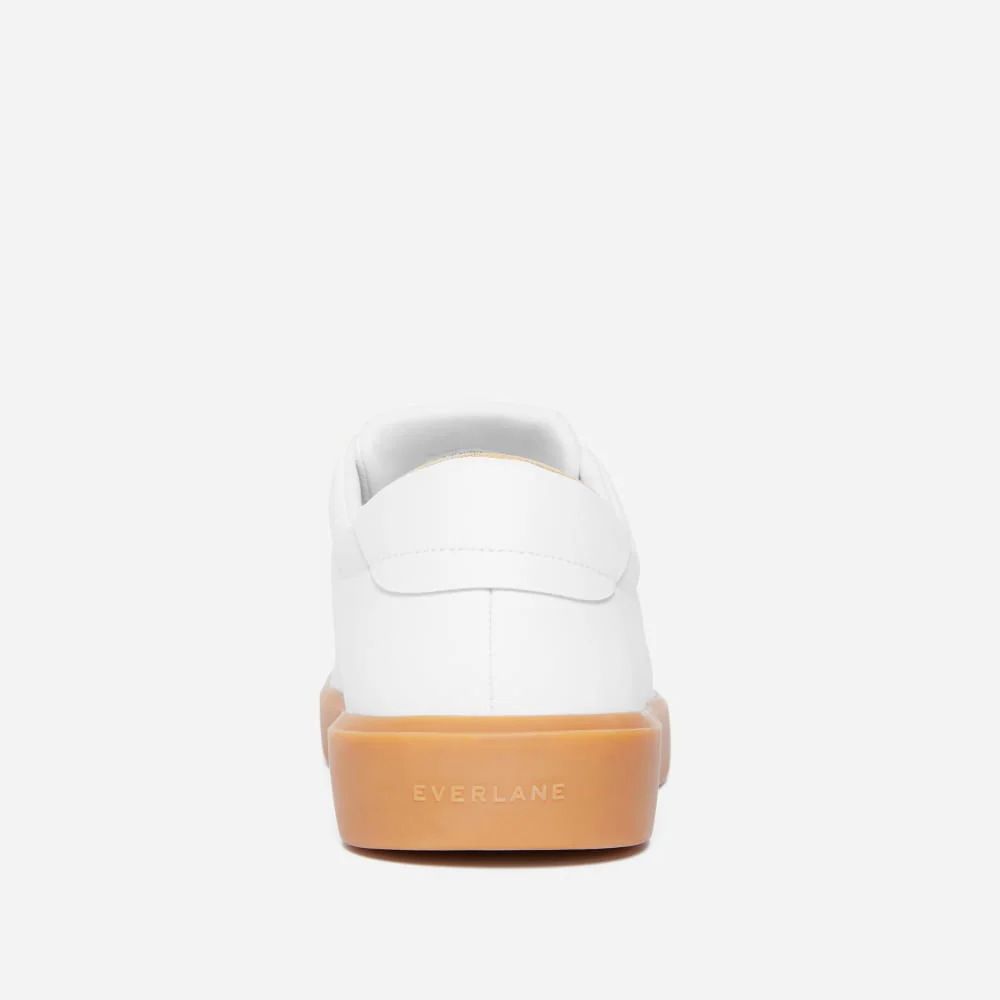 The ReLeather® Tennis Shoe | White / Gum Sole - Image 9