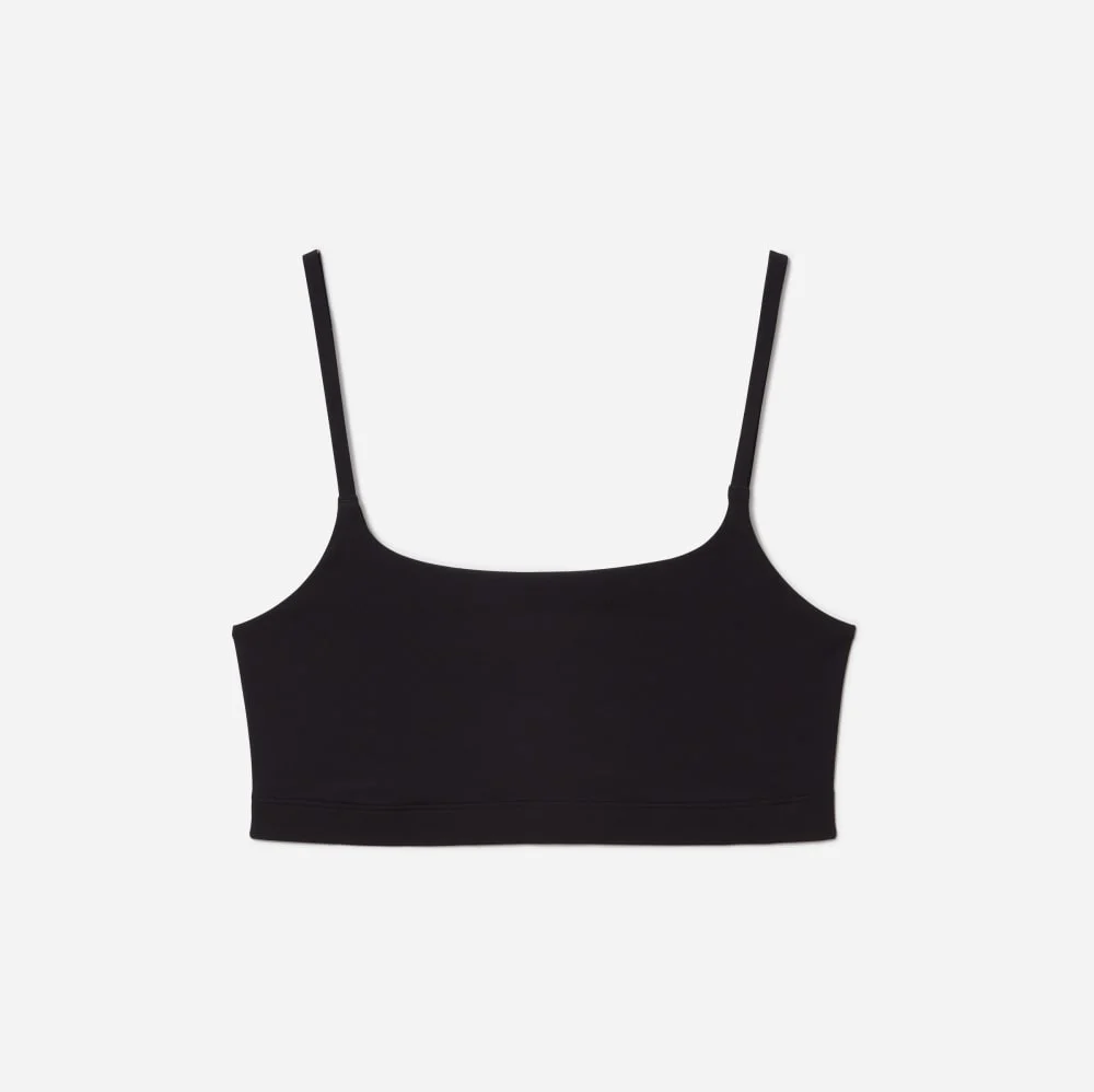 The Invisible Square-Neck Bralette | Black - Image 2