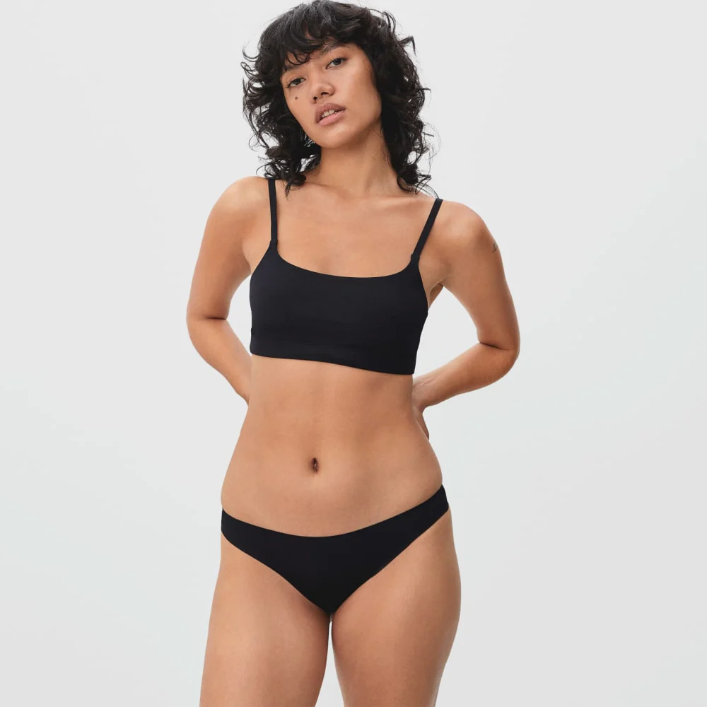 The Invisible Square-Neck Bralette | Black - Image 3