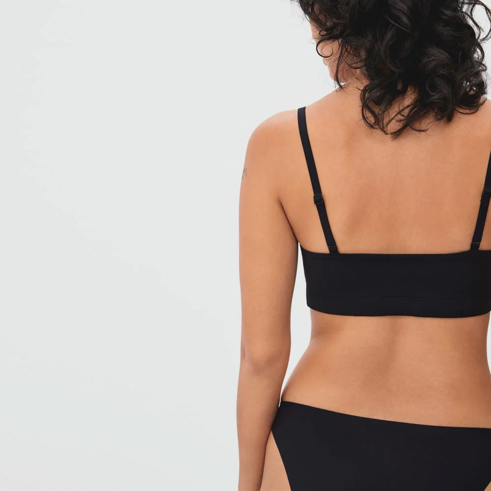 The Invisible Square-Neck Bralette | Black - Image 4