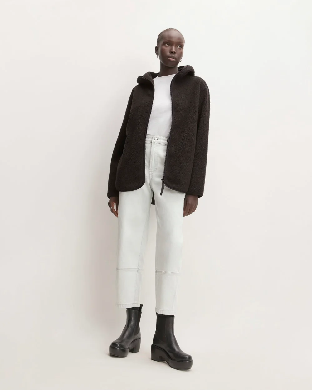 The ReNew Fleece Full-Zip Hoodie | Black - Image 3