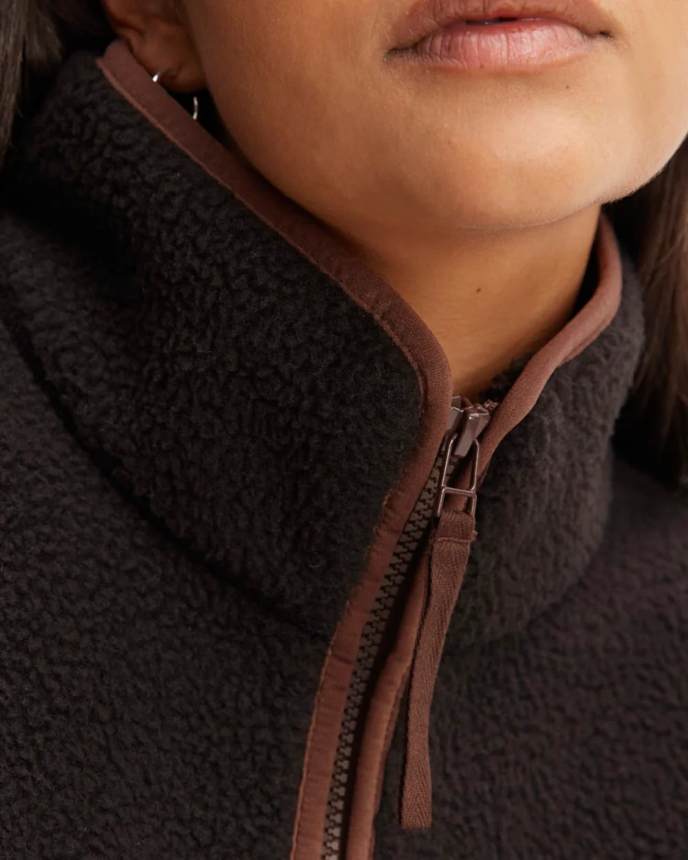 The ReNew Fleece Oversized Half-Zip | Black - Image 4