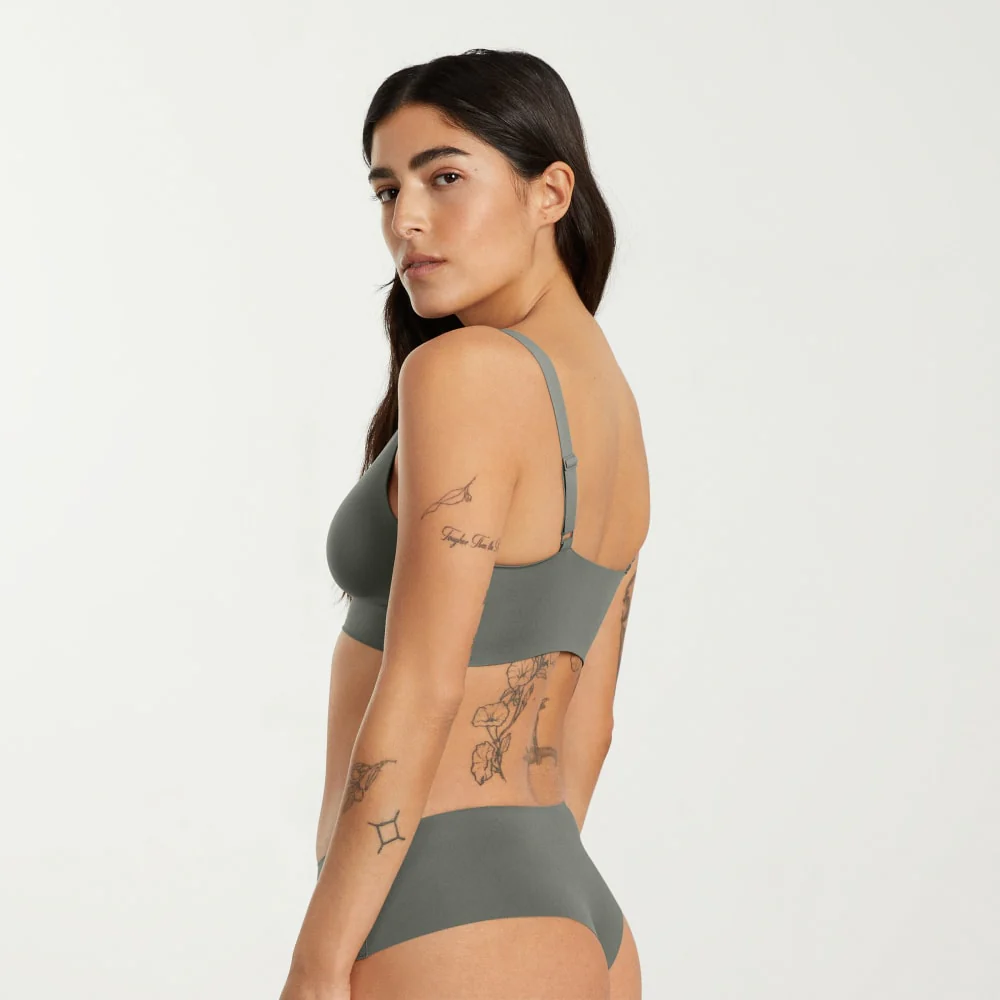The Invisible High-Rise Thong | Pewter Green - Image 3