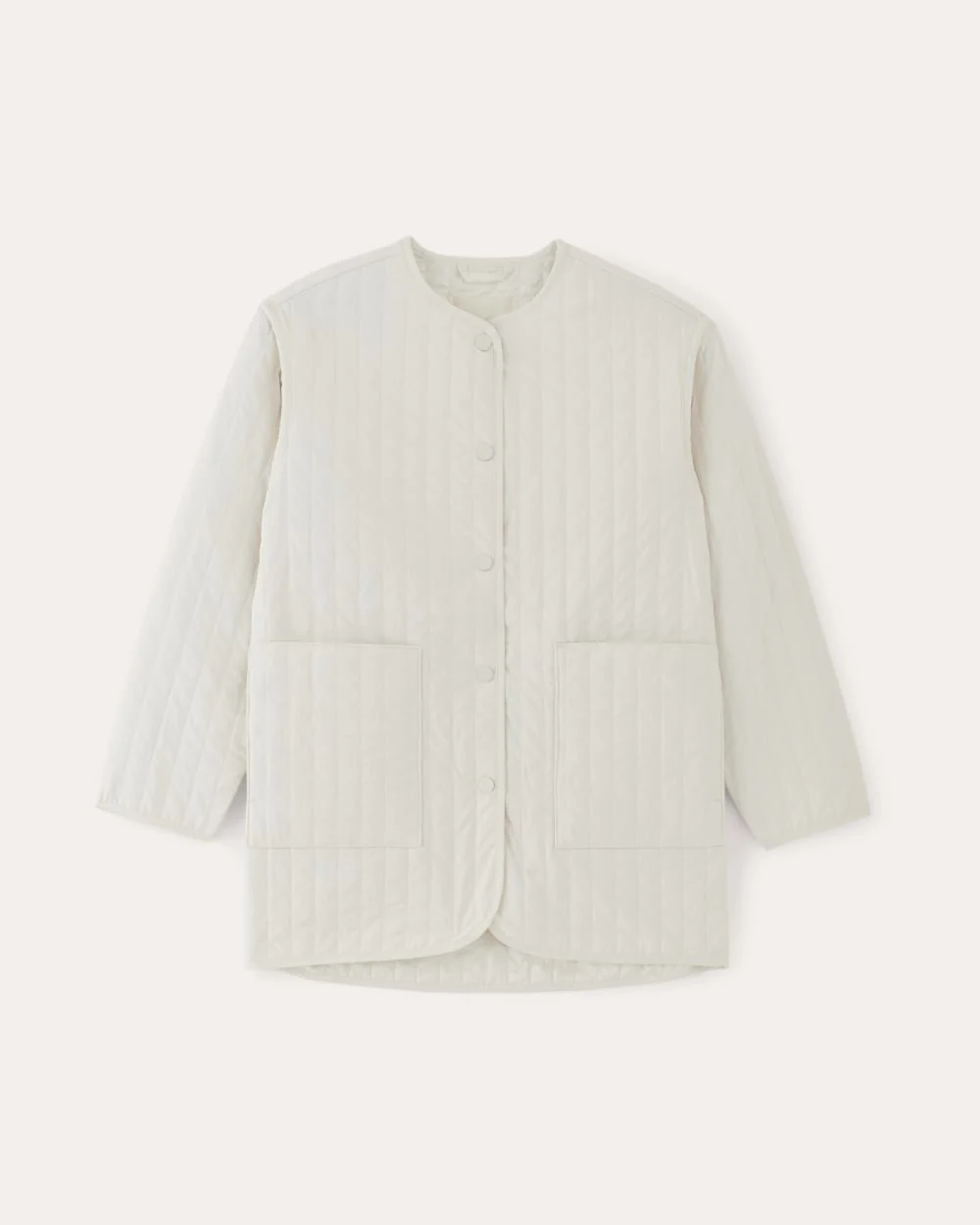 The Midi Quilted Liner | Bone - Image 2