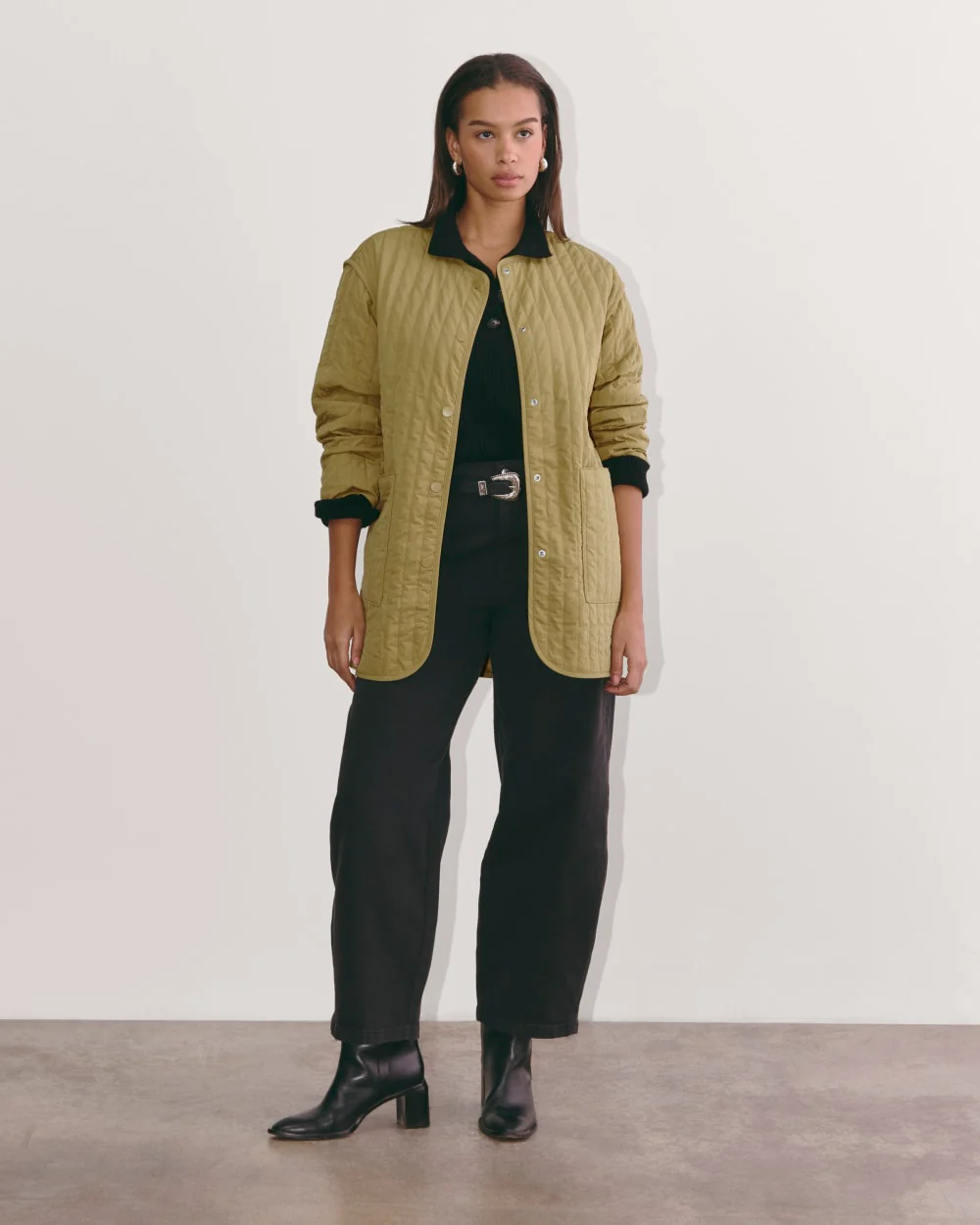 The Midi Quilted Liner | Fennel Seed - Image 5