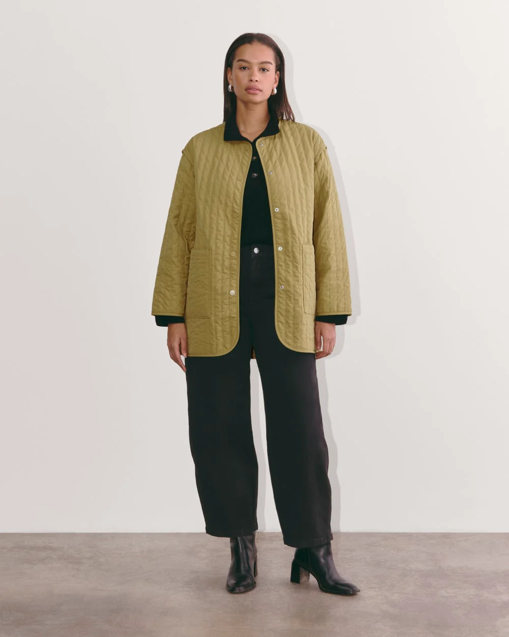 The Midi Quilted Liner | Fennel Seed - Image 6