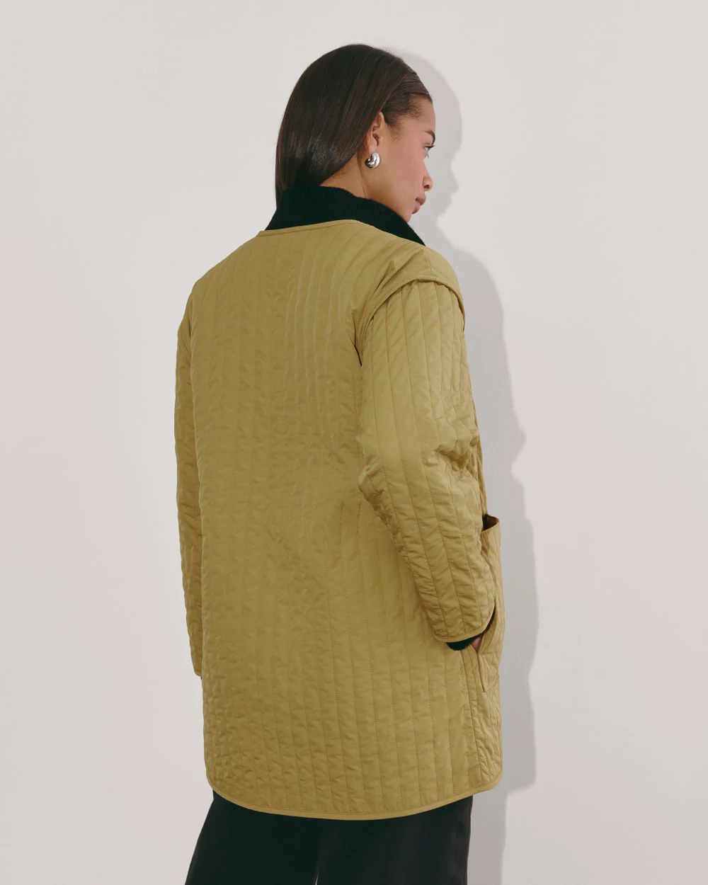 The Midi Quilted Liner | Fennel Seed - Image 7